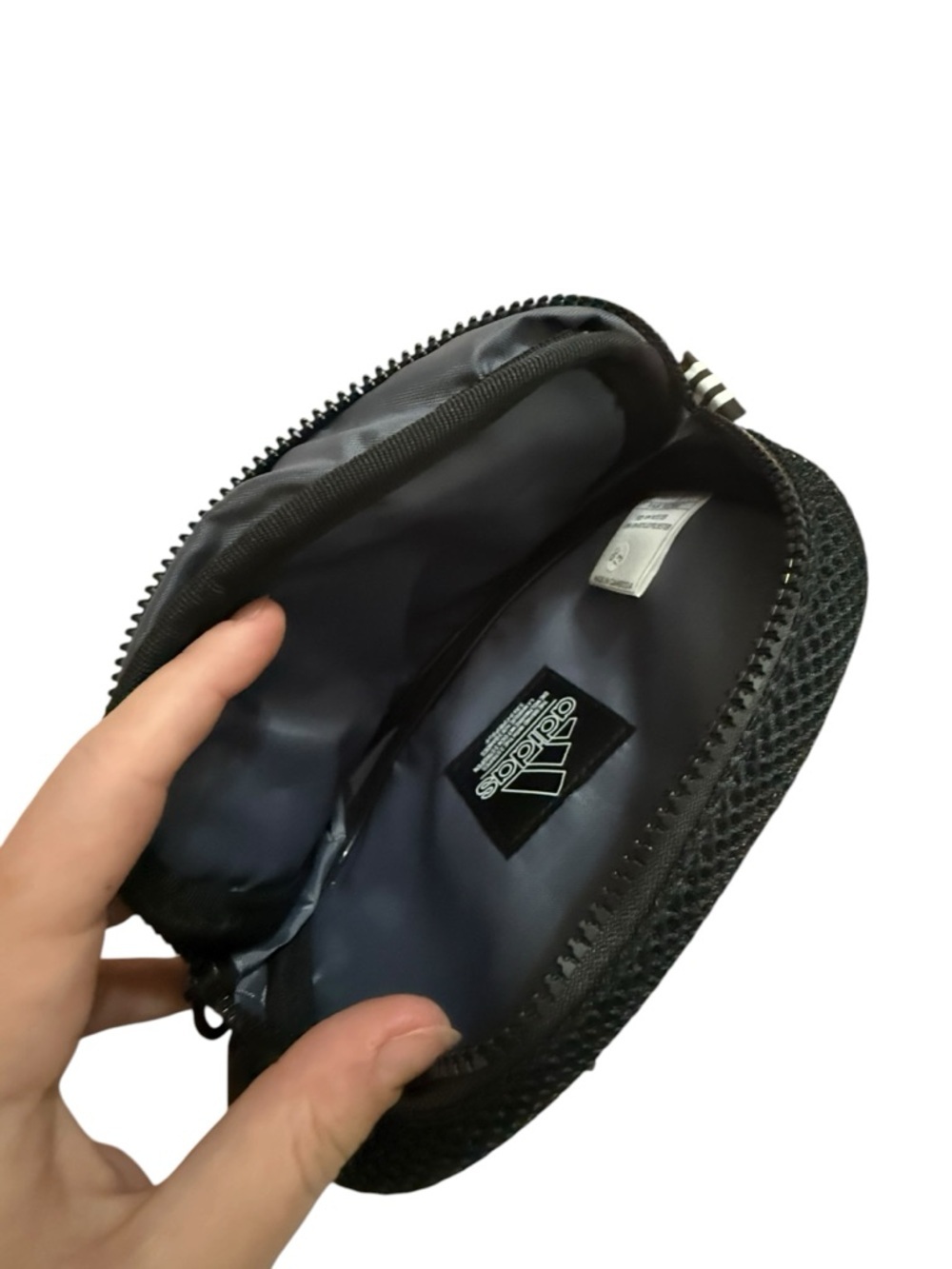 adidas Men’s Black Mesh Waist Bag - Picture 4 of 4